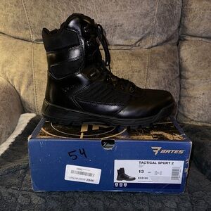 NIB, Bates Tactical Sport 2 Black tall boot, side zip sz men’s 13 EXTRA Wide.
